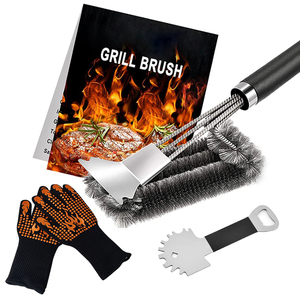 Cepillo para Barbacoa <span class=keywords><strong>de</strong></span> Acero Inoxidable con Raspador, Herramientas <span class=keywords><strong>de</strong></span> Limpieza <span class=keywords><strong>de</strong></span> <span class=keywords><strong>Parrillas</strong></span> Metálicas, <span class=keywords><strong>Limpiador</strong></span> <span class=keywords><strong>de</strong></span> <span class=keywords><strong>Hornos</strong></span> para Barbacoa - Product Image 4