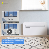 Climatiseur monobloc DC Inverter R-290 8000-12000 BTU Refroidissement et chauffage rapides avec PTC 1000W Sans unité extérieure
