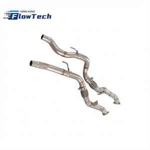 ท่อดาวน์ไปป์แบบตรงสำหรับ Porsche Cayenne 958 3.6L V6 ปี 2015-2018, ท่อไอเสียเทอร์โบ T304 SS  ท่อไอเสียแบบเฮดเดอร์ - Product Image 2