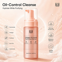 Produits de beauté : Nettoyant purifiant régulateur de sébum au collagène, Ritual Peach Clean, Nettoyant visage éclat au niacinamide, Usine de soins de la peau