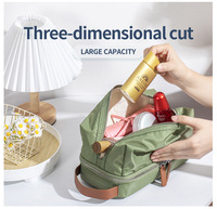 Nouvelle trousse de toilette de voyage multifonctionnelle, séparation humide et sèche, portable et imperméable