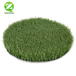 QINGZHOU karpet rumput buatan serbaguna 30mm tinggi tumpukan hijau tua/hijau muda PP + dukungan Nonwoven lapangan sepak bola tahan lama - Product Image 1
