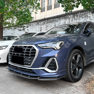 ชุดแต่งสปอยเลอร์ลิ้นหน้า Audi Q3 F3 Sline ปี 2019+ สีดำเปียโน ลายคาร์บอนไฟเบอร์ ผิวด้าน AMP-Z - Product Image 1