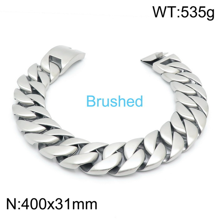 40*3,1*0,85 cm-Collier en acier givré