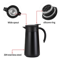Cafetière portable 800ml, thermos, pot à café, sous vide, en acier inoxydable, pour mocha