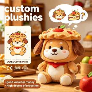 Peluche Shiba Inu <span class=keywords><strong>en</strong></span> forme de tarte aux pommes personnalisée <span class=keywords><strong>en</strong></span> <span class=keywords><strong>gros</strong></span>, jouet <span class=keywords><strong>en</strong></span> peluche <span class=keywords><strong>pour</strong></span> chien, peluche mignonne sur le thème des desserts <span class=keywords><strong>pour</strong></span> cadeau - Product Image 1