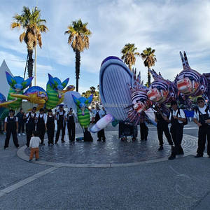Os desenhos animados personalizados pescam o traje inflável do cavalo marinho, fantoche inflável do cavalo marinho para a decoração temática do partido do oceano, parada - Product Image 3