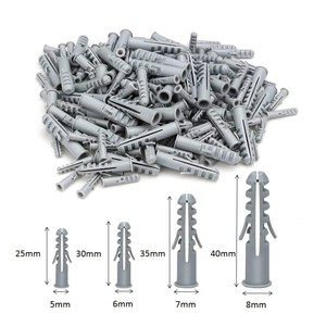 Cheville murale à expansion en écaille de poisson, cheville en plastique pour <span class=keywords><strong>fixation</strong></span> de vis sur mur en béton et brique, et montage de construction - Product Image 3