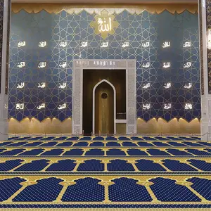 Royal Church Hotel Wilton Carpets Customized Machine Woven Muslim Prayer Carpet For Mosque