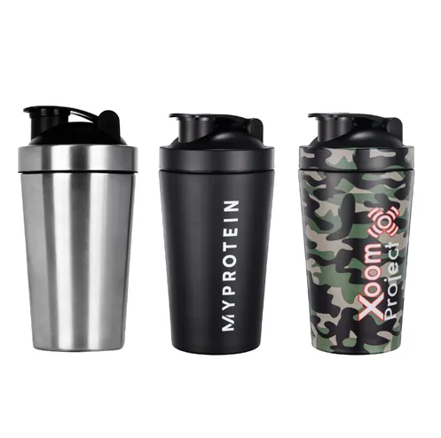 BPA Free 500ml Vacuum Gym Water Bottle Protein Shaker Fitness Gym Blender Mixer Protein Stainless Steel Shaker for Gym