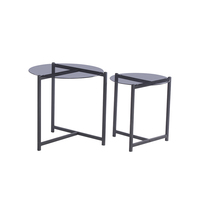 Mini table d'appoint d'angle la moins chère, table basse en fer de petite taille, table basse en verre de Chine, ensembles de tables basses