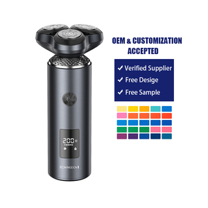 Afeitadora Eléctrica Inalámbrica para Hombre, 2000 mAh, 200 Minutos de Autonomía, Recargable, Resistente al Agua, Afeitadora Rotatoria, Pantalla LED, Regalo para Hombre - Product Image 1