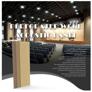 Chịu nhiệt chống cháy âm thanh hấp thụ vật liệu gỗ tường gỗ gỗ đục lỗ MDF âm thanh bảng lớn bảng Trần tấm - Product Image 3