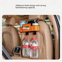 Boîte de rangement universelle en cuir pour siège de voiture avec porte-gobelet, boîte à mouchoirs et support pour téléphone portable