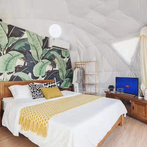 Tiendas de campaña para acampar al aire libre, tiendas de campaña tipo domo Riat, tiendas de campaña transparentes para fiestas, cabinas de glamping con ducha y para senderismo, tiendas de campaña domo de 5M para glamping. - Product Image 1
