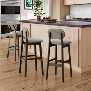 <span class=keywords><strong>Chaise</strong></span> <span class=keywords><strong>de</strong></span> salle à manger <span class=keywords><strong>en</strong></span> <span class=keywords><strong>bois</strong></span> massif au design moderne tabouret <span class=keywords><strong>de</strong></span> bar avec dossier haut pour îlot <span class=keywords><strong>de</strong></span> maison ou table <span class=keywords><strong>de</strong></span> bar - Product Image 1