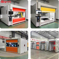 Porte rapide industrielle en PVC avec structure auto-réparatrice à fermeture éclair, porte automatique à grande vitesse avec servomoteur pour atelier propre