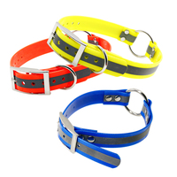 Nouveauté collier de chien en TPU réfléchissant orange fluorescent personnalisé laisse en plastique luxe à la mode chasse animaux Center O
