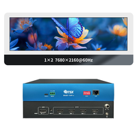 Expansor Multipantalla 7680x4320 60Hz 8K60 con Entrada DP de 1 Canal y Salida HDMI de 4 Canales para Pantallas de Proyección en Parques Temáticos, Compatible con Múltiples Unidades y CE