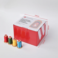 Fil à Broder Richword 800m Chaque Bobine 40 Couleurs 40WT 108D/2 100% Polyester pour Machine à Coudre et à Broder