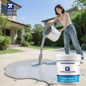 Peinture époxy pour revêtement de sol écologique à base d'eau, ciment autonivelant coloré au sable époxy pour revêtement de sol - Product Image 1
