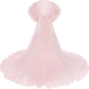 Super <span class=keywords><strong>Fairy</strong></span> Sweet Enceintes Maman Longueur Sol Anti-Statique Cristal Longue Robe Bouffante Rose avec Queue pour Studio Photo Shoot Props - Product Image 1