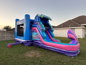 Castello Gonfiabile Commerciale a Tema Sirena con Scivolo d'Acqua, Combo Castello Gonfiabile per Bambini in Vendita - Product Image 5