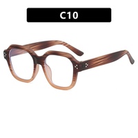 1202 Kacamata Hitam Fashion Terbaru Bingkai Persegi Besar Warna Candy Pria Wanita UV400 Kacamata Retro PC Bentuk Tidak Beraturan Tersedia Kustomisasi