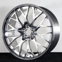 Velg Monoblock Forged Silver Alloy 17 18 19 20 Inch Rims 5x114.3 Velg Kustom untuk Chevy Mustang BMW Mercedes Audi Porsche
