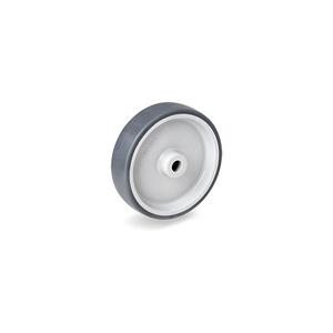 TELLURE ROTA - 711106 Roues en caoutchouc thermoplastique largeur de la roue centrale en polypropylène 50mm, ø 200 mm (Qté 4) - Product Image 1