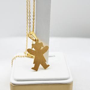 Venta al por mayor collares <span class=keywords><strong>de</strong></span> acero inoxidable niño imagen colgante <span class=keywords><strong>de</strong></span> acero inoxidable mejor amigo collar joyería regalo - Product Image 6