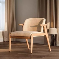 Chaise de bureau et de salle à manger confortable Dishi, en bois massif, avec un revêtement doux, pour la chambre à coucher, l'appartement, l'usage commercial et de loisirs
