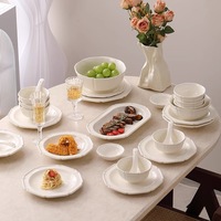 Assiette à soupe ronde en porcelaine blanche de luxe, de haute qualité, au design minimaliste moderne, résistante au micro-ondes, pour restaurant