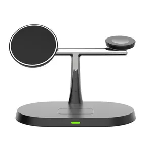 Hot Product 3 In 1 Qi Wireless Charger Stand Magnetic Induction Chargers For Earphones Watch And Phone