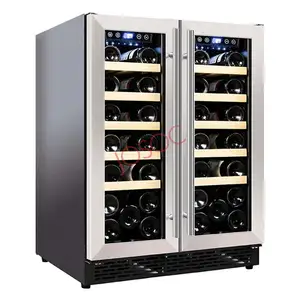 Prodotti di vendita calda elettrodomestici Mini frigo scatole di vetro auto frigorifero termostato temperatura vino porta bicchiere
