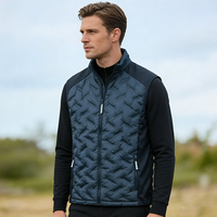 Gilet hybride isolant respirant à fermeture éclair pour homme, léger, sans couture 3D, élastique, printemps-hiver, pour activités sportives en extérieur, OEM/ODM