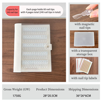 Livre d'échantillons de vernis gel couleur 240/180/120, magnétique, portable, avec dissolvant, pour salon et usage domestique