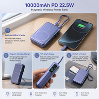 Support d'écran TFT portable, batterie externe sans fil magnétique 10000 mAh, chargeur rapide PD 35W, vente en gros usine