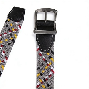 Cinturón de Golf Casual para Hombre, Nuevo Modelo <span class=keywords><strong>2026</strong></span>, Material de Poliéster Suave, Sin Perforaciones, Hebilla de Pin, Elástico y Trenzado, para Uso Diario - Product Image 6
