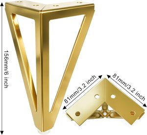 6 Inch Sắt Đồ Nội Thất Hiện Đại Chân Nhiệm Vụ Nặng Nề Vàng Sofa Chân Tự Làm Thay Thế Ghế Chân Cho Phòng Khách & Phòng Tắm Ghế Sofa - Product Image 3