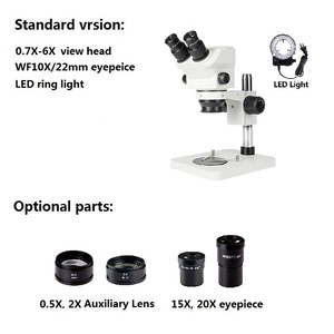 กล้องจุลทรรศน์สเตอริโอ Boshida BD-SZM0760B-D1 กำลังขยาย 7X-60X (สูงสุด 240X) - Product Image 2