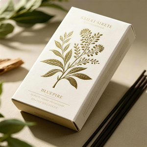 Rigid <b>Box</b> Ivory Board Gold Foil Plant Design High-End Gift Packaging - Product Image 1