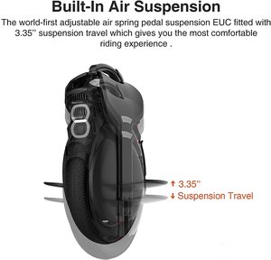 ยูนิไซเคิล INMOTION V11 ระบบกันสะเทือนแบบลม 84V 2000W 1500wh สกู๊ตเตอร์ทรงตัวอัตโนมัติ พร้อมที่จับในตัว ล้อเดียว - Product Image 4