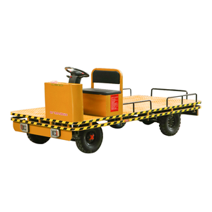 Chariot de transport électrique robuste à quatre roues de 2 tonnes pour la logistique en gros, chariot à main de grande taille et stable pour le déplacement de marchandises - Product Image 1