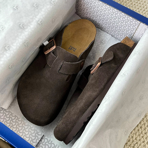 Zuecos <span class=keywords><strong>Birkenstock</strong></span> Cómodos <span class=keywords><strong>de</strong></span> Invierno para Mujer, <span class=keywords><strong>de</strong></span> Cuero Genuino y Corcho, con Forro <span class=keywords><strong>de</strong></span> Felpa Antideslizante, Punta Cuadrada/Redonda - Product Image 3