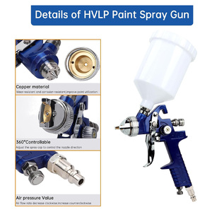 Hot Sell 2026 Car Repair Furniture Painting Automotive Paint <b>Gun</b> Set Paint Sprayer Pneumatic Hvlp Air <b>Spray</b> <b>Gun</b> - Product Image 4