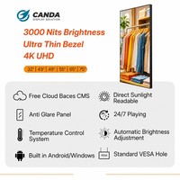 Écran LCD haute luminosité 32, 43, 55 pouces 4K pour mur vidéo, moniteur Android mural, kiosque publicitaire, lecteur de menu, écran HD
