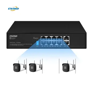 New Product Stocks Full-Duplex 10 Port Gigabit Poe Ethernet Switch 10/100/1000Mbps Network Switch