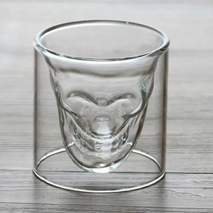 Vaso de Cristal de Doble Pared con Diseño de Calavera para Whisky, Vodka, Cerveza, Vino, Té y Jugo, Ideal para Bares y Clubes - Product Image 3