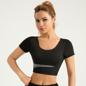 Reggiseno sportivo da donna personalizzato con poppa incrociata e imbottito da donna senza cuciture con Zip frontale per Yoga reggiseno sportivo per palestra - Product Image 5